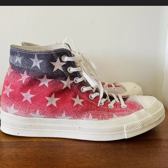 🌱 CONVERSE Sz 44EU Chucks Hi-Tops  'Casino USA' - Picture 3 of 8